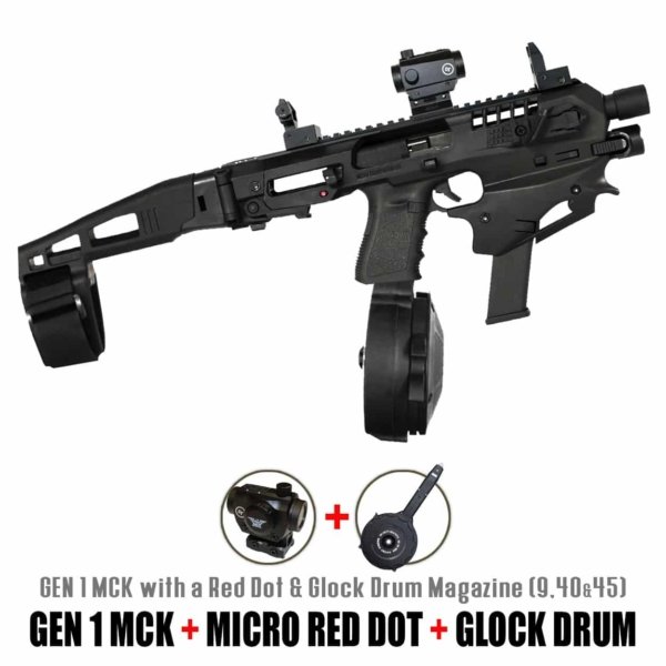 gen1 mck micro red dot and glock drum